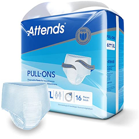 Attends Pull-Ons 6 XL | Einweghosen bei Inkontinenz | 16 Stück