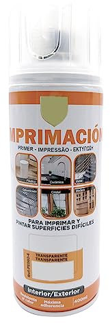various Pintura Spray Imprimacion Transparente de 400 ml Adecuado para las Superficies de Metal, Madera y Plástico Pack de 1 Unidad