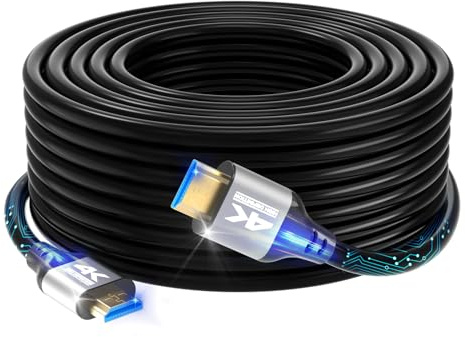 Zazalon 4K HDMI Kabel 15M (4K@60Hz 18 Gbit/s) Full HD1080p, 3D,Dynamic HDR, Dolby Atmos,High Speed mit Ethernet, Kompatibel mit Blu-ray,HDTV,PS5/4/3,Laptop,Projektoren,PC,Mehr