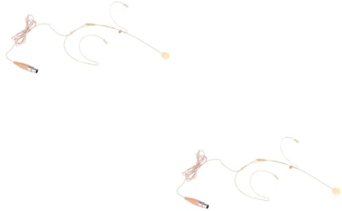 ibasenice 2 Stücke Gesangsmikrofon Headset Kondensator Für Darsteller 3 Pin Leichte Beige