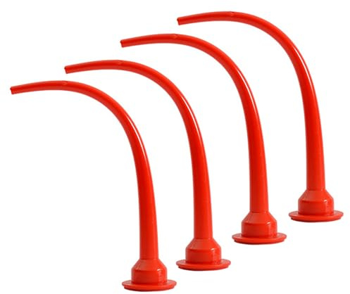 30cm Silicone Cones Nozzles, 4PCS Plastic Cones Nozzles, Red Caulk Nozzle Tip Tool, Caulking Nozzle Applicator Caulking Gun Extension Tips, Caulk Nozzles Applicator for Sausage Caulking Gun (C)