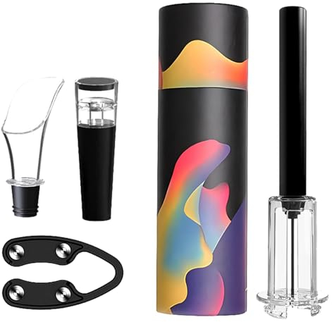 Kit de décapsuleur de vin - Kit tire-bouchon 4 pièces Outil professionnel pour ouverture de bouteilles de vin | Accessoire de bar pour tire-bouchon, ouvre-bouteille de vin pour barmen