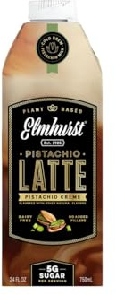 Elmhurst 1925 Pistachio Creme Latte – Latte vegano de pistacho con café cold brew – Cremoso, con un toque de frutos secos y versátil – Ideal para bebidas de café calientes o frías – 750 ml