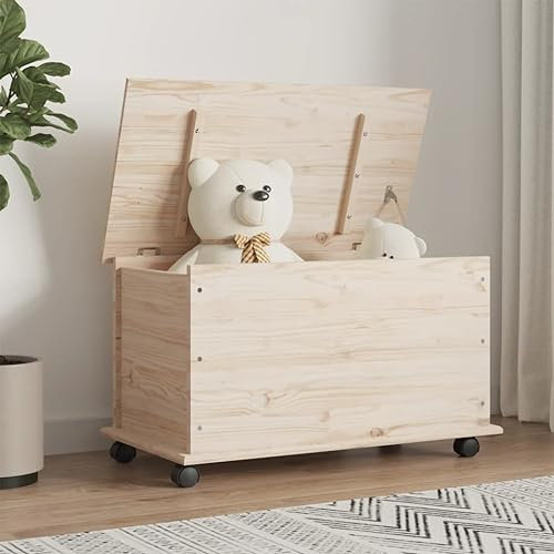 Willood Truhe mit Rollen ALTA 73x39,5x44 cm Massivholz Kiefer