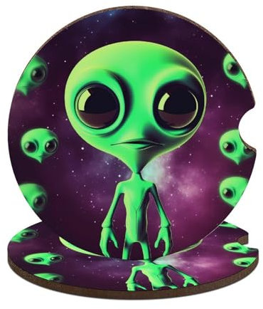 2 posavasos para automóvil, antideslizantes, absorbentes, color verde, para bebidas automáticas, accesorios universales para portavasos de coche con base de corcho de 2.6 pulgadas