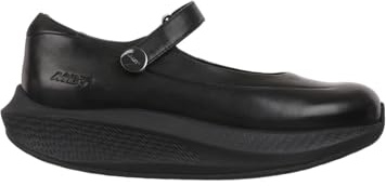 MBT Sirima 8 tipo Bailarinas de Mujer de vestir. Zapatos para Caminar Anatómicos y Cómodos. Calzado Fisiológico Confort y Estabilidad con Suela balancín. Manoletinas Casual sin cordones. color Negro