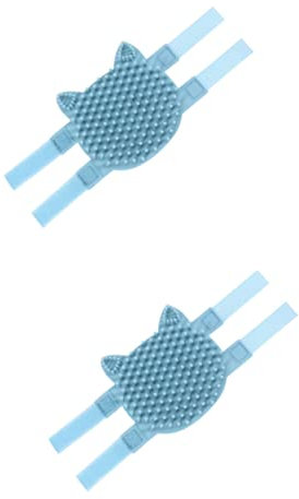 COLLBATH 2St Katze Kitzeln Bürste Eckbürste für Katzen Haustierpflegebürste Katzenkamm Shampoo-Badebürste für Haustiere cat massager katzenmassager Eckselbst Katze selbst Kieselgel Navy