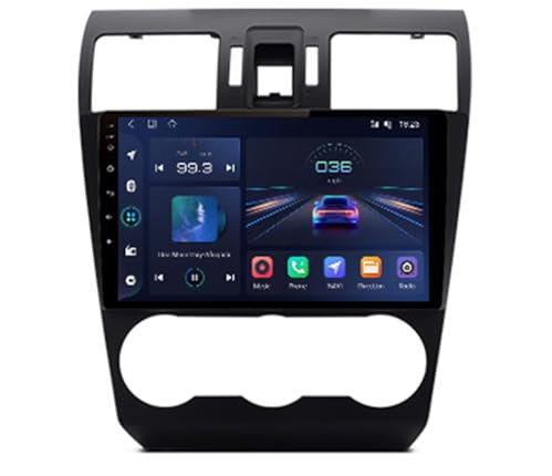 JINFOLI Radio V1pro AI Voice 2 Din Android for coche, compatible con Subaru, Forester, 4 SJ 2012-2015 Carplay 4G, GPS, DSP, autorradio multimedia for coche Sistema estéreo de audio para automóvil(WIFI
