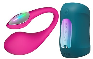 LOVENSE Lush 4 Vibrador Huevo para Punto G con Control Remoto para Mujeres + LOVENSE Gush 2 Masturbador Automático para Hombres, Vibrador de Pene y Oscilación para Hombres