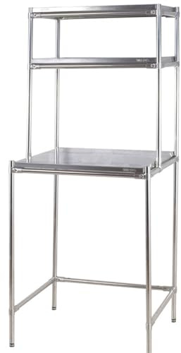 Soporte Para Secadora Con Estante,Armario Lavadora Y Secadora Vertical De Acero Inoxidable,Encima Del Estante De La Lavadora,Soporte Secadora Sobre Lavadora,Para Baño(28*23.6*67.7in/71*60*172)