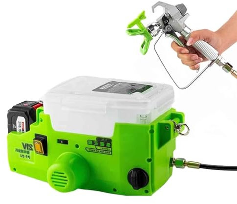 Spruzzatore a spruzzo airless portatile a zaino, pistola a spruzzo senza fili ad alta pressione a batteria al litio con velocità regolabile per pittura murale professionale