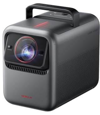 NEBULA X1 Triple Laser 4K Projector, 3,500 ANSI Lumens, 56,000:1 Contrast, 40W Stereo Sound, 0.9-1.5 Optical Zoom, Smart AI, Dolby Vision, 300 Screen, Built-In Micro Gimbal, GTV, Handle (Renewed)