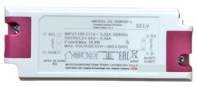 Alimentation LED for plafonnier, spot, transformateur, contrôleur DL-W300-L (couleur: DL 7W600 L) (DL 20W450 L)