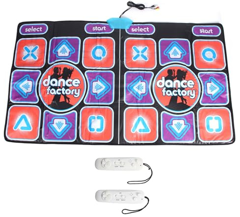 TOPINCN Tanzmatte für und Erwachsene, Kabelloses Elektronisches Tanzpad-Spiel für Zwei Benutzer für TV-Computer, Übungstanzmatte für Familienspiele, Musiktanzmatte für Mädchen und