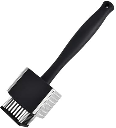 Batticarne – 2 in 1 in acciaio – Utensile portatile per la carne – per la casa ristorante grill cucina manzo maiale pollo bistecca