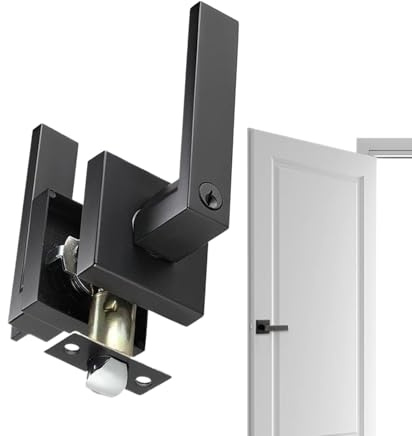 Maniglia Di Blocco Porta - Hardware ad Uso Interno Resistente e Durevole per Privacy | Serratura Porta con Maniglia Incorporata - Per Bagno, Camera Da , Ufficio, Per La Sicurezza E L'Ingresso In Casa