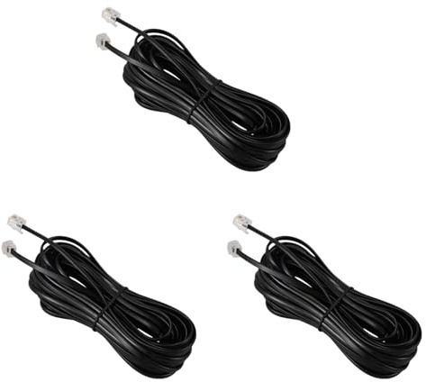 Deechate 3 cavi telefonici RJ11 6P4C ADSL modem 10 metri