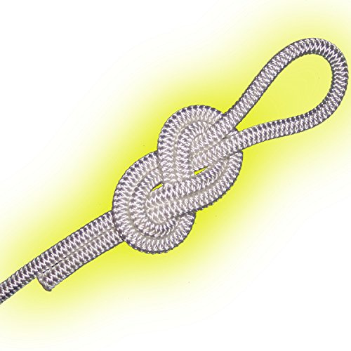 10mm Leine PES-Seil Festmacher 1850kg 10m weiß Polyester geflochten Tau Tauwerk Schot Reepschnur Flechtleine