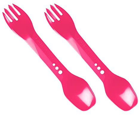 Lifeventure Ellipse Reusable Spork for Camping, Travel & Outdoor - 2-Pack - Pink