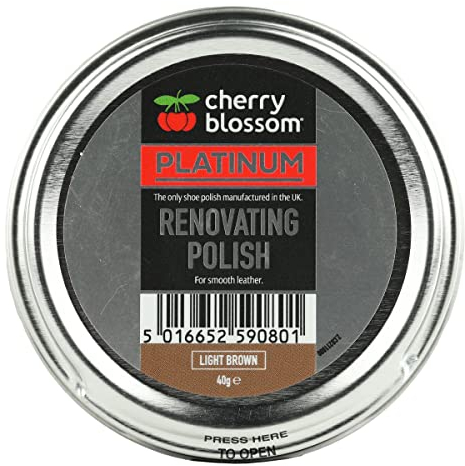Cherry Blossom Ristrutturazione Polacco, Lucido per Scarpe Calzature, Marrone Chiaro