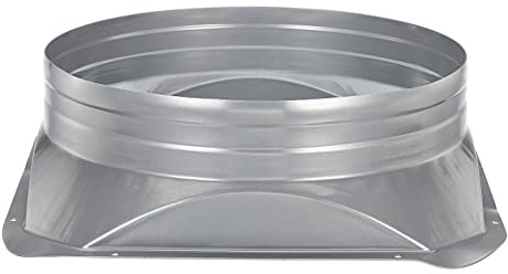 PATIKIL 10 Inch Duct Connector Flange, Metal Straight Pipe Flange Square to Round Interface Air Duct for Heating Cooling Ventilation HVAC System