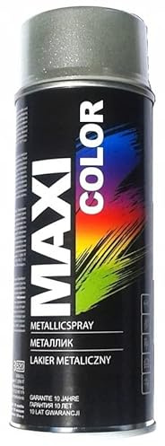 MAXI-SPECIAL | Sprühlack | Nitrocellulose | Zur Dekoration | Schützt Oberflächen | Wasserfest | Schnelltrocknend | Für verschiedene Materialien | Einfache Anwendung | 400 ml (SILBER MX0021)