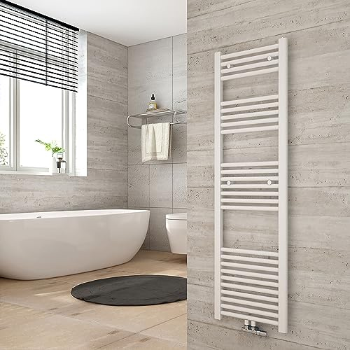 Heilmetz Toallero Secador 140 x 40 cm,radiador toallero baño Blanco