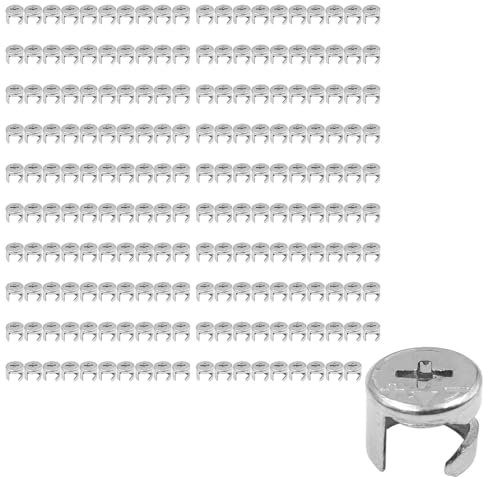 200pcs ZONADAH Furniture Cam Lock Nut Connector 12x14.5mm Joint Connector Locking Nuts Cam Fittings Used for Connecting Cabinets Drawers Wardrobe Panels
