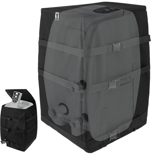 Hot Tub Spa Heater Pump Cover Heavy Duty Waterproof Weather Resistant Outdoor Hot Tub Insulated Pump Cover Dustproof Heater Pump Protective Cover For Tub Pool Outdoor Travel 16.9x14.96x21.2inch