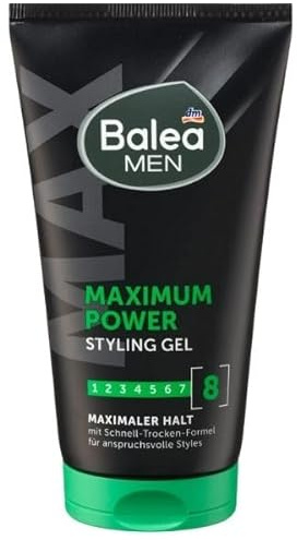 Balea Maximum Styling Gel für Männer, 150 ml, 24 Stunden Halt, Sehr Starker Halt