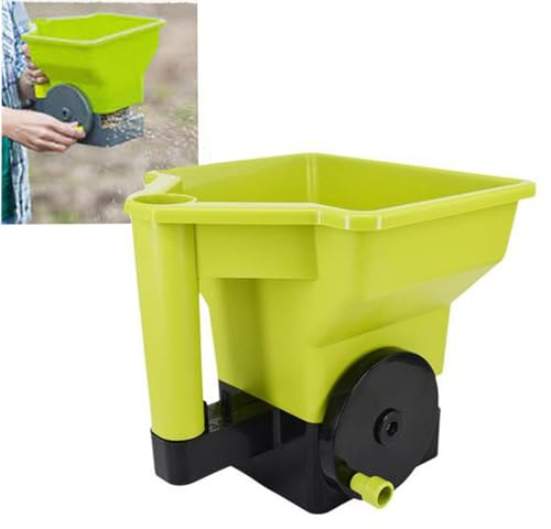 Generisch Streuwagen Rasendünger Handkurbel, Rotierende Düngerstreuer Für Rasen, 3L Handstreuer Tragbare Garden Streuwagen