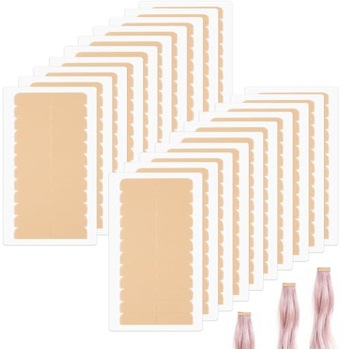 240 cintas adhesivas de repuesto para extensiones de cabello, cinta de cabello humano, cinta en extensión, cinta de repuesto, cinta de peluca doble cara, cinta extensión de cabello humano(caqui)