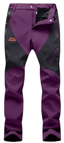 FUPODD Arbeitshose Damen Wanderungen Skihose Wasserdichtes Damenhose Winddicht Outdoor-Hose Frauen Arbeiten Winterwärme Snowboardhose Trekkinghose Slim-Fit Softshellhose Funktionshose Camping