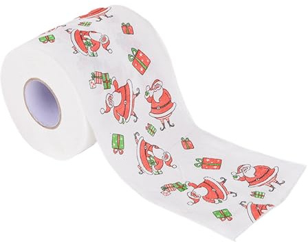 Papier Toilette de Noël - Rouleau de Papier Mouchoir Motif Père Noël, Tables Parlantes Nouveauté Rouleau de Toilette de Noël | Styles Rouleau de Papier Mouchoir Serviettes Décorations de Noël Noël