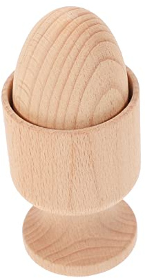 Genérico 1 Juego Hueveras y Bolas Toys Brain Toys Juguetes para Juguetes de Bebe Taza de Bebe Cochecito de Juguete Huevo de Madera y Taza de Juguete huevera de Madera