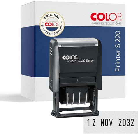 Tampon dateur COLOP Printer S 220 | Date FR | Noir | 12 ans