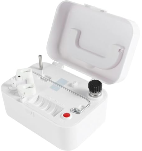 JAVERGGN Electric Bobbin Winder Portable Bobbin Winder with Handle Automatic Bobbin Winder Machine USB/Battery Powered
