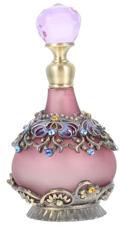 Mikikit Vacía 23ml contra Rayos en Resistente de Protección, de Corrosión Botella Perfume de Vidrio Púrpura Adecuado para Aceites Esenciales Salones Masajes