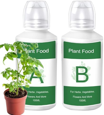 Abono para Plantas,Solución Hidropónica | 2 Piezas Solución de Nutrientes Suministros y Accesorios para Frutas Flores Césped Patio y Verduras
