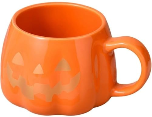 Huiyiwert Tasse de citrouille d'Halloween - 400 ml - En porcelaine - Adorable tasse de citrouille - Tasse à lait - Tasse à café mignonne avec poignée - Cadeau pour Halloween, Thanksgiving, Noël