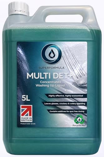 Anglian Multi Det+ Washing Up Liquid 5L – Professional Strength Dishwashing Liquid for Kitchens & Catering