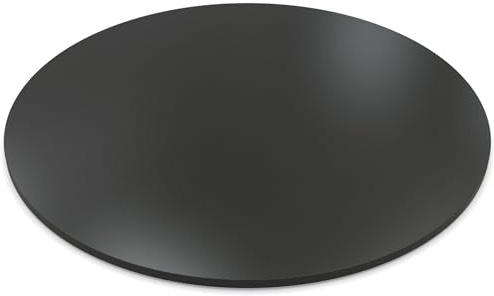 AUPROTEC Piano da tavolo 19 mm, rotondo, Ø 1000 mm, antracite, pannello in legno rivestito in melammina, truciolato con bordo in ABS, scelta: 100 cm