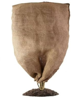 Gettimore Funda protectora para plantas para protección contra heladas, funda de invierno de arpillera transpirable con cremallera y cordón - 60 x 80 cm, 120 x 180 cm