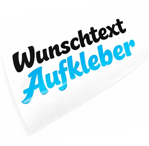Aufkleber selbst gestalten - Wunschaufkleber Auto, Motorrad, Fenster, Wand – Individueller Schriftzug Autoaufkleber, Wunschtext, Buchstaben Sticker - Personalisierbar (Text, Farbe, Größe) – Wetterfest