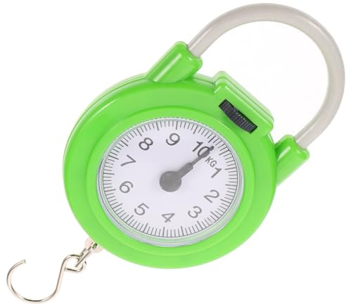 NESTINGHO Tragbare Federwaage aus Kunststoff und Metall Robuste Manuelle Gepäckwaage mit 10kg Maximalgewicht und 0,1kg Genauigkeit für Outdoor und Zuhause