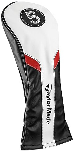 TaylorMade 5 Wood Headcover golfklubba, svart/vit, en storlek