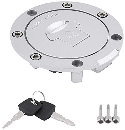 KIMISS Tapa del tanque de gas combustible con Llaves de bloqueo para CBR600RR 2003-14 CBR600F4 F4i 2001-2006