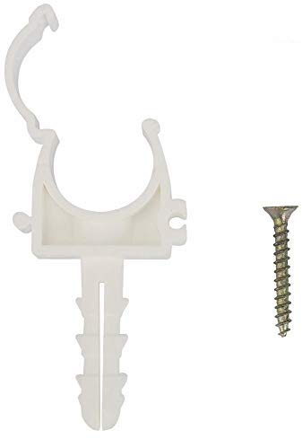 U-förmige Rohrschelle Kunststoff-Wasserschlauchschelle Feste Clips Halterungshalter mit Schrauben(25mm)