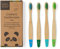 Wild & Stone | Organic Children's Bamboo Toothbrush | 4 Pack | Soft Fibre Bristles | 100% Biodegradable Handle | BPA Free | Vegan Eco Friendly Kids Toothbrushes (Aqua)