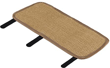 Navaris Natürliches Sisal Kratzbrett für Katzen - Tisch Kratzschutz mit Klettverschluss - Krallenpflege Kratzmatte - schützt Möbelbeine Tischbeine